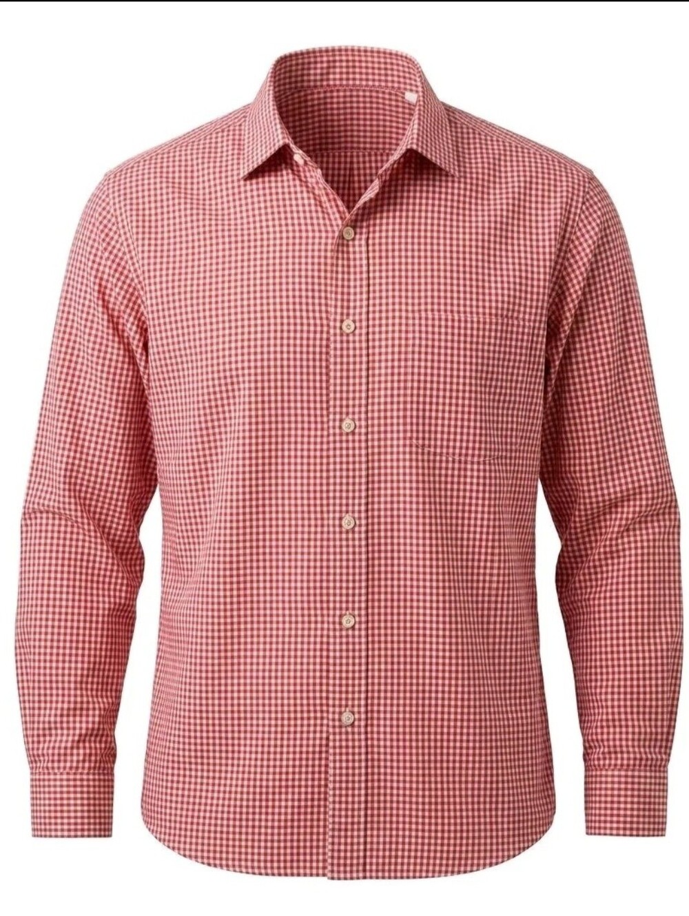 Peter Millar Shirt Men 17.5 Red Gingham Check Oxford Cutaway Preppy Button-Up